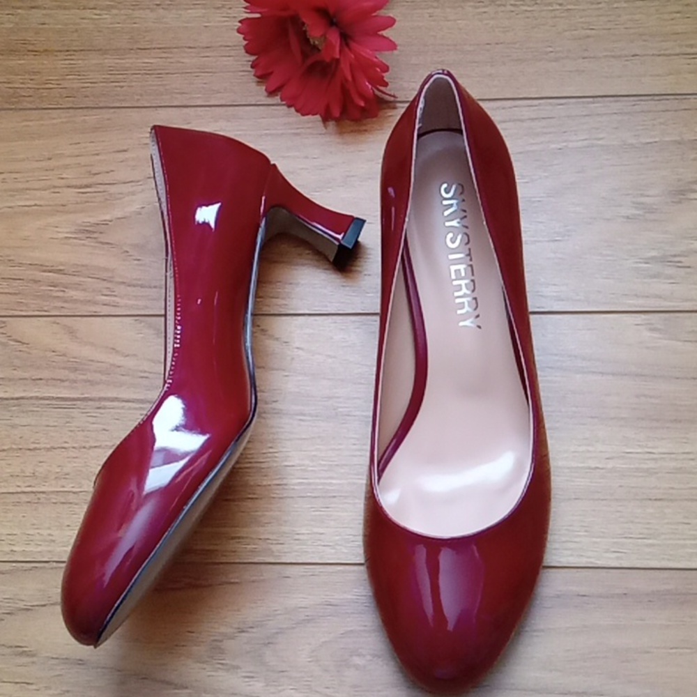 Skysterry | Rich Red Patent Heels - Picture 1 of 7